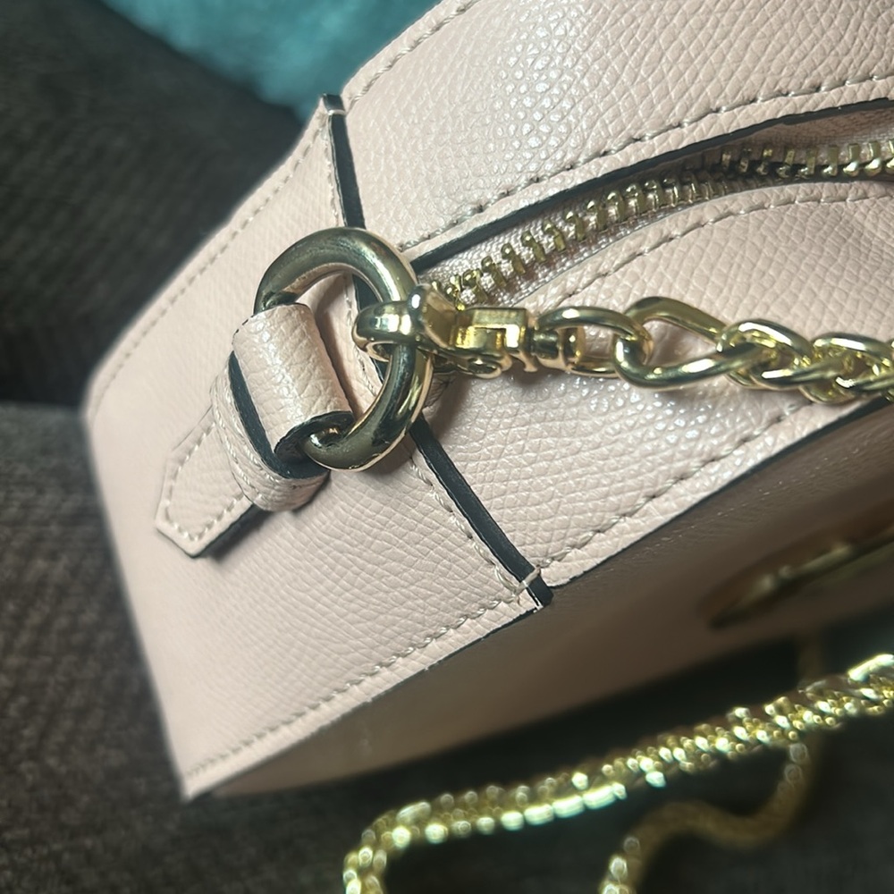 Valentino by Mario Valentino box pink crossbody handbag chain strap small - Picture 3 of 10